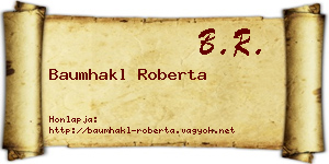 Baumhakl Roberta névjegykártya
